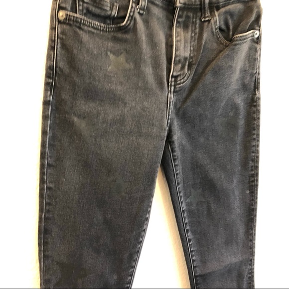 Current Elliott High Waisted The Stilleto Star Print Jeans Size 25 Black - Picture 5 of 9